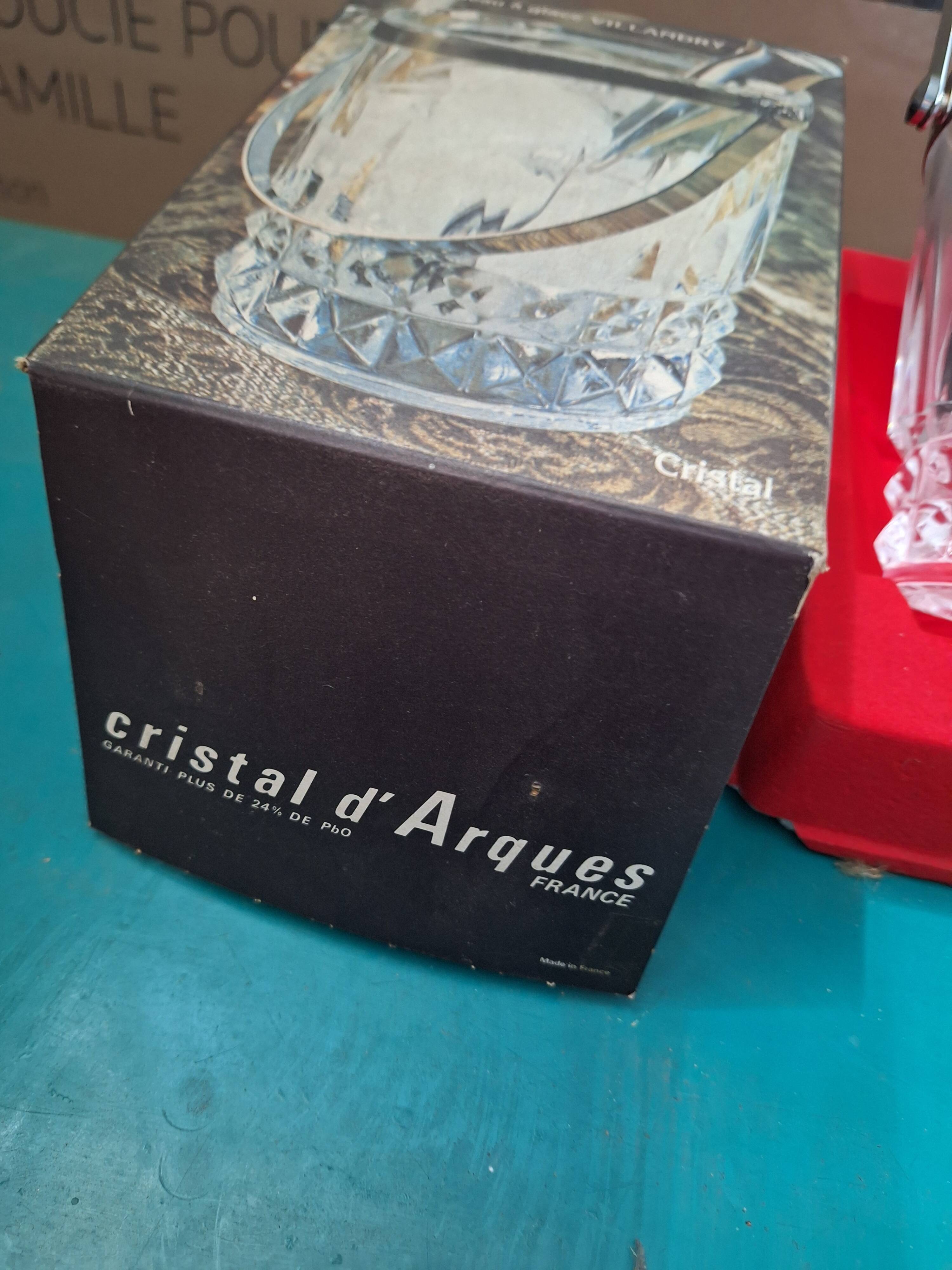 Cristal d'Arques Vallandry new ice bucket in its packaging 1980