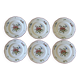 6 large flat antique plates in Saint-Amand earthenware (Nord)