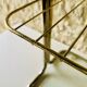 Glass and brass side table with magazine rack, circa 1970's