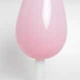 Pink opaline foot vase