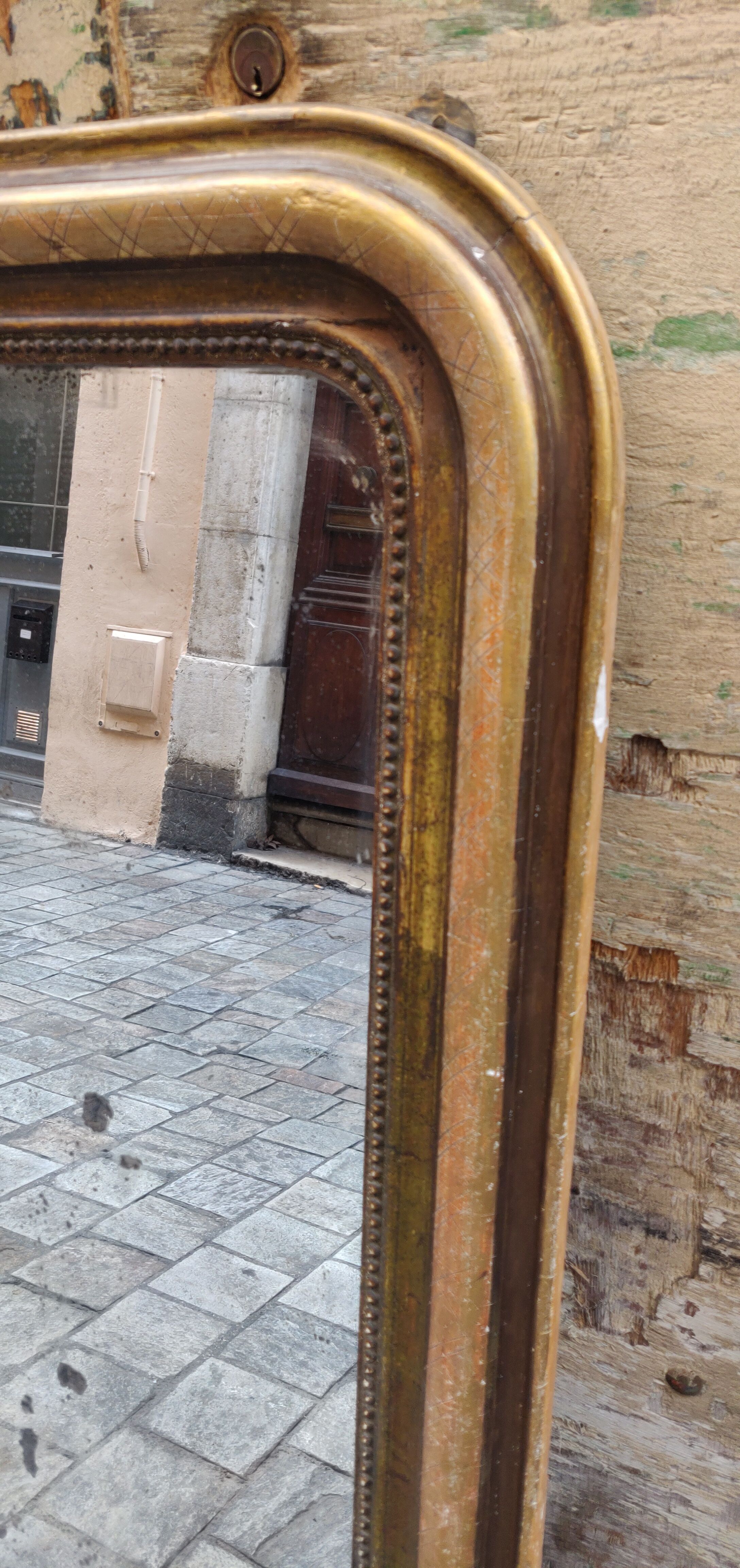 Large napoleon III rectangular mirror 76x109cm