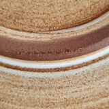Lot de 6 assiettes plates en grès estampillées Vallauris
