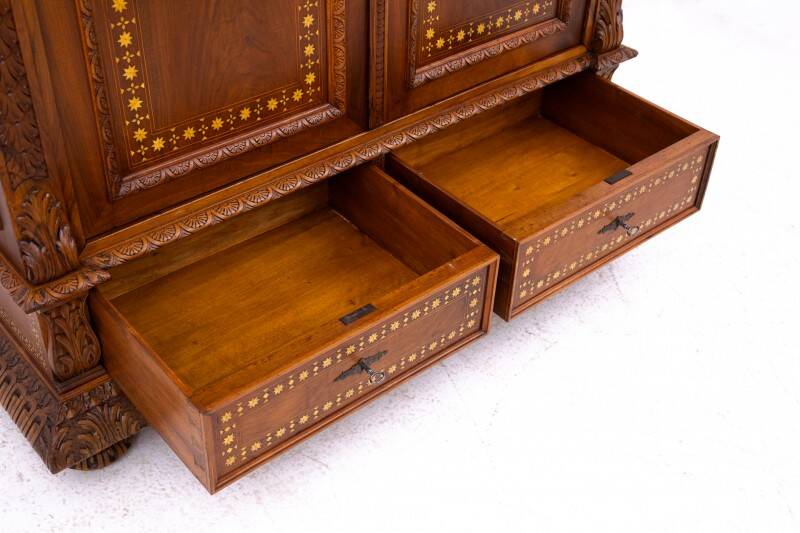 Unique Moorish style bookcase, circa 1870.