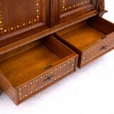 Unique Moorish style bookcase, circa 1870.