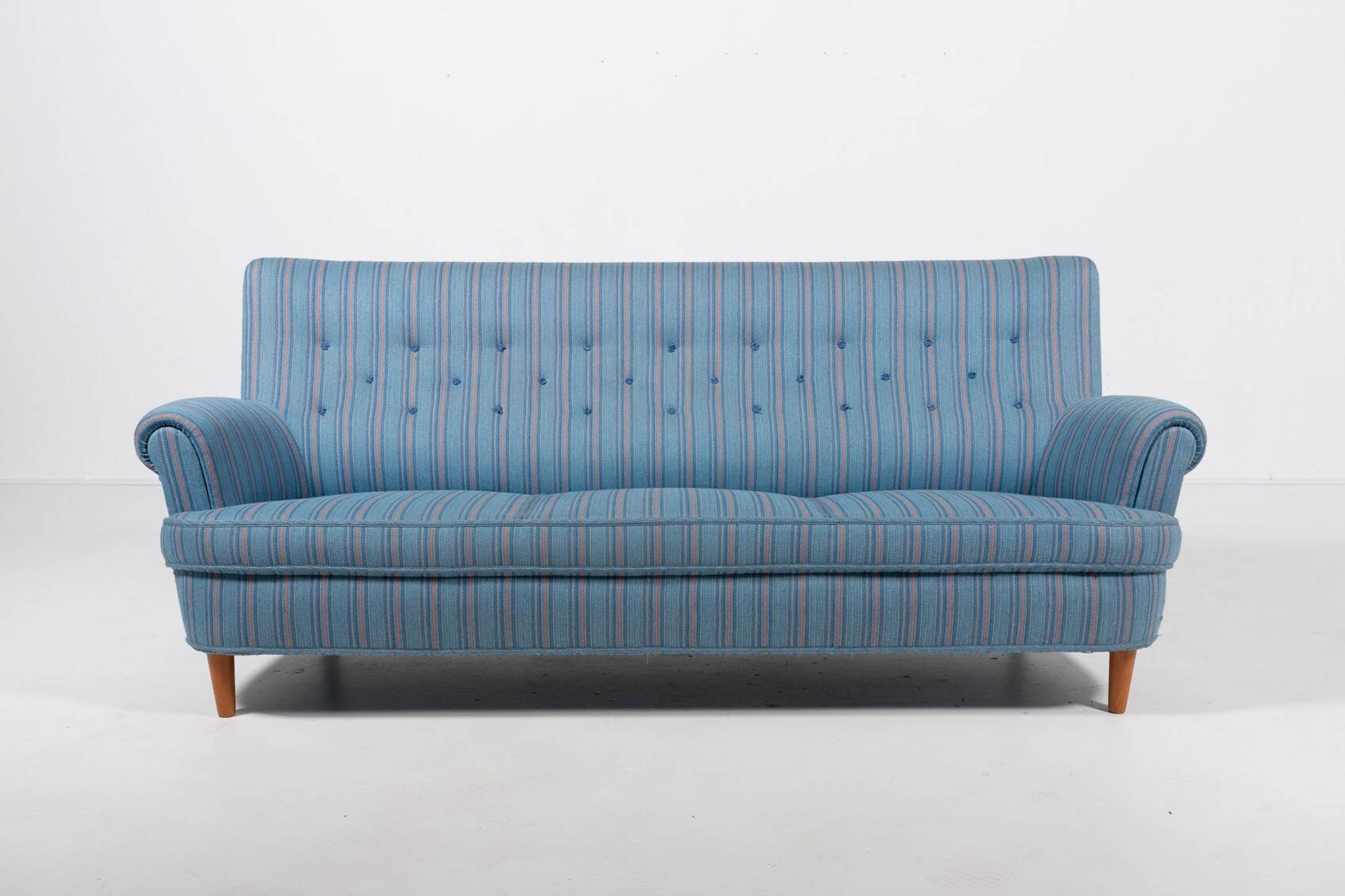 Canapé suédois moderne et élégant Carl Malmsten « Home Evening » par OH Sjögren, années 1960