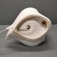 Ceramic swan lamp - Delfts Wit - 70s/80s - Netherlands