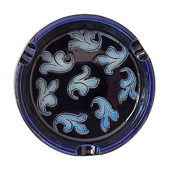 Alsace salt-salt circular ashtray with stylized vegetal decoration