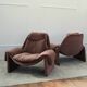 Pair of P60 armchairs by Vittorio Introini for Saporiti