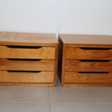 2 blocks / bedside tables plated pine