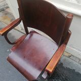 Thonet cinema chair in turned wood 1930