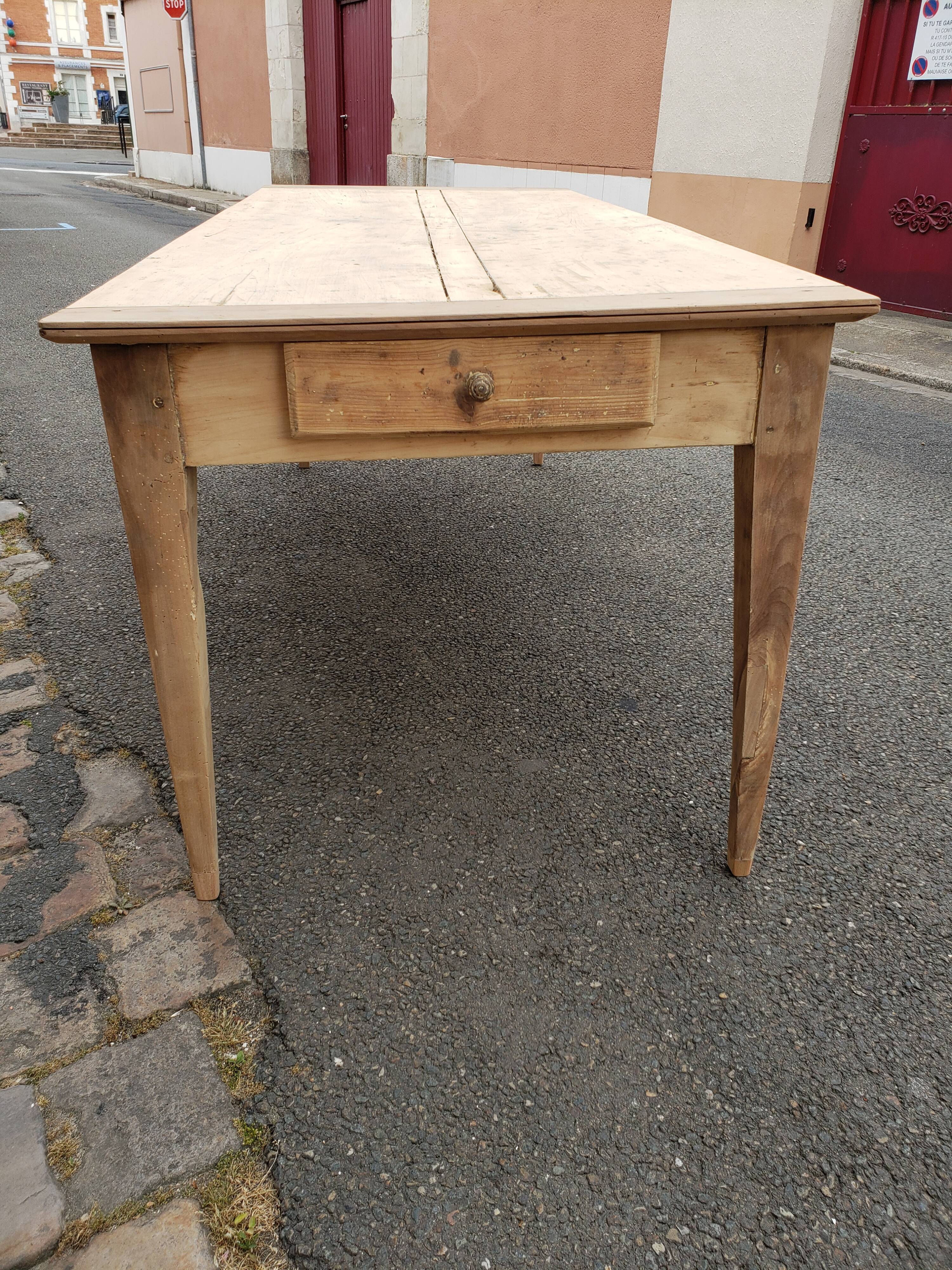 Farm table 2 poplar and chestnut drawers