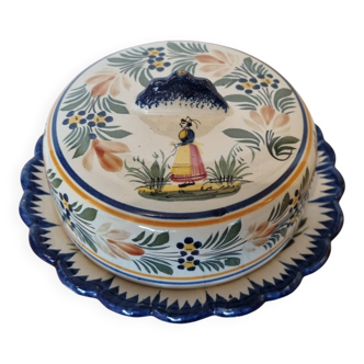 Henriot Quimper Brittany Butter Dish 1950/60