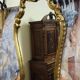 Antique gilded wooden mirror – rococo style / Louis XV / early 20th century