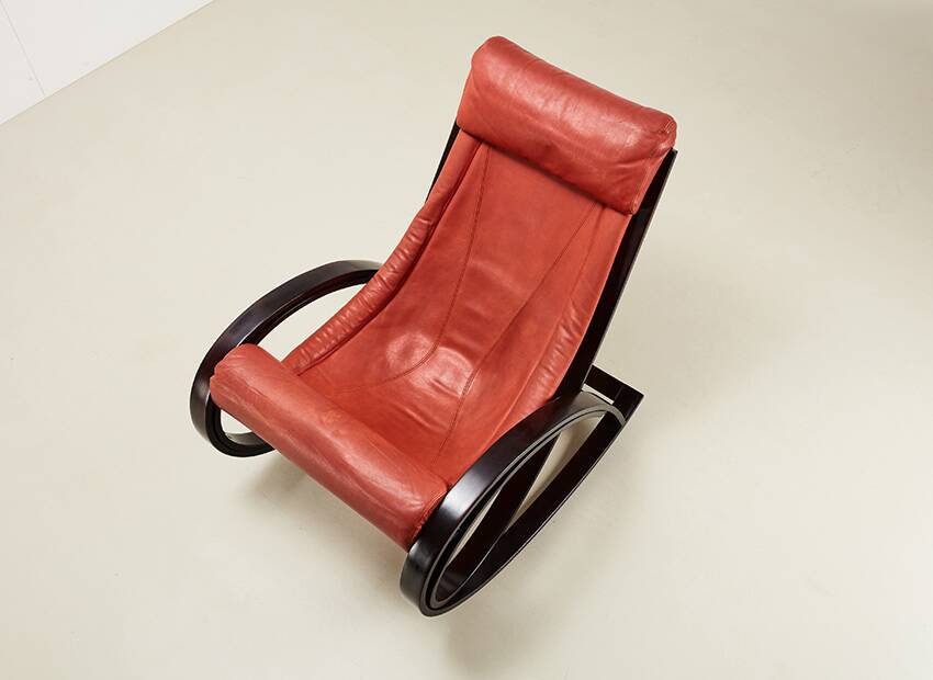 Gae Aulenti Sgarsul Rocking Chair for Poltronova Italy 1962
