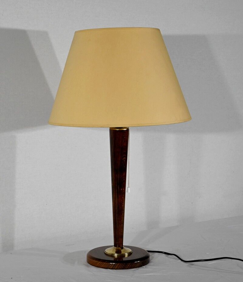 Mahogany and Brass lamp,1950