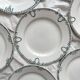 6 assiettes plates terre de fer dépareillées Saint Amand