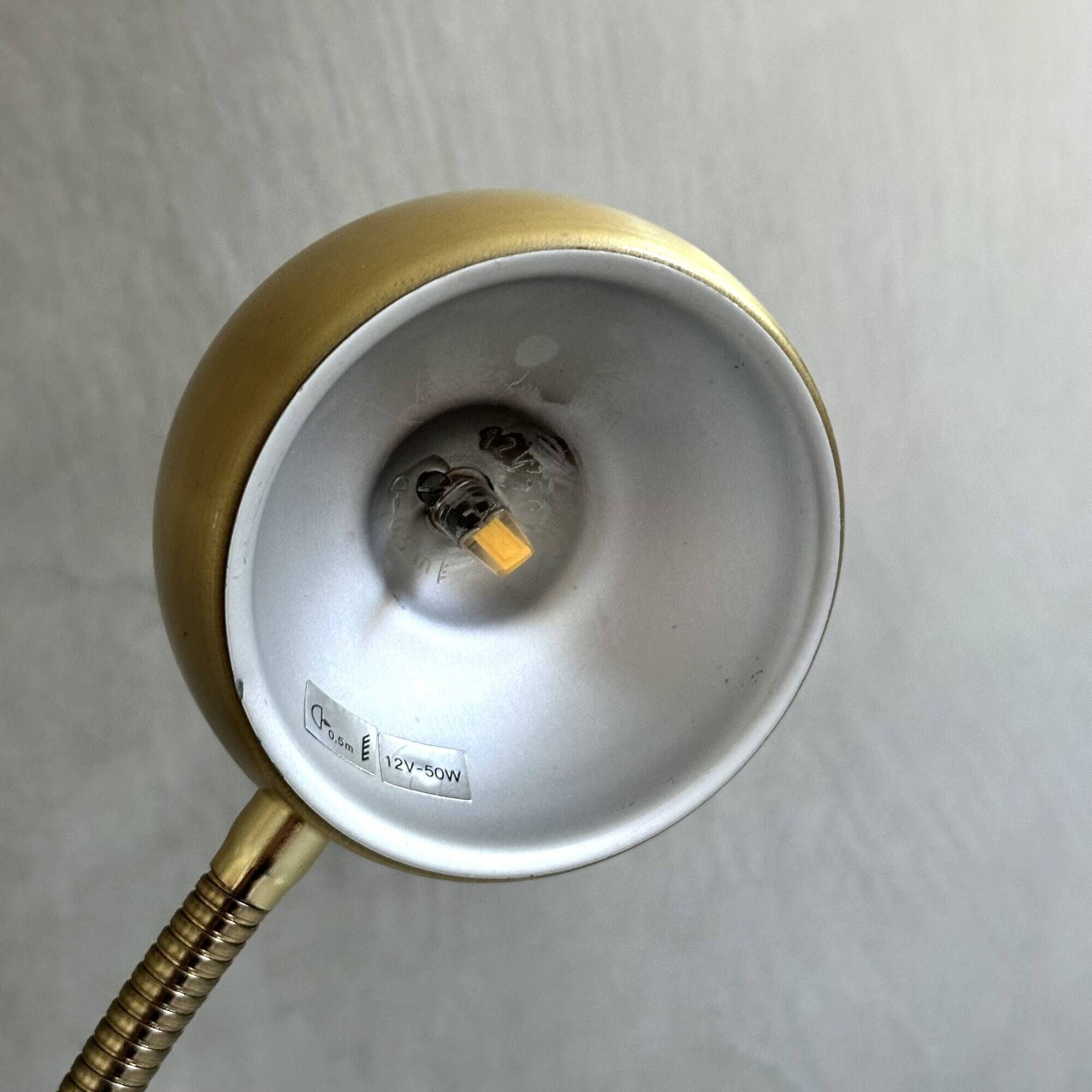 Vintage Hustadt Table Lamp – Brass Globe Lamp | Reading Lamp | Spot Lamp