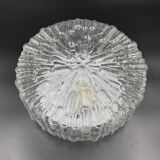 Massive molded glass ceiling light