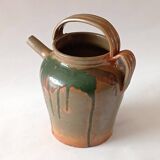 Glazed stoneware jug with drips