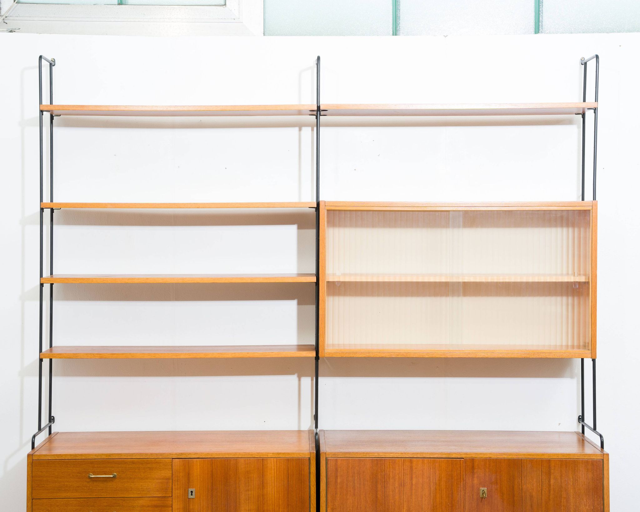 Mid-century teak shelf, designed by Hilker for Omnia, Germany, 1960s