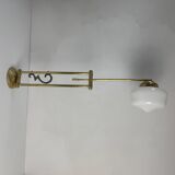 Ancienne lampe potence & opaline xl vintage