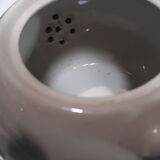 Service à thé chinoisant théière 2 tasses grès vernissé
