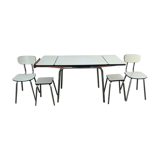 Table with 2 chairs anfd 2 stools