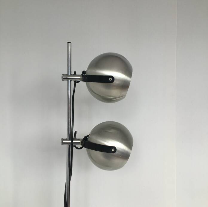 Eyeball chrome floor lamp