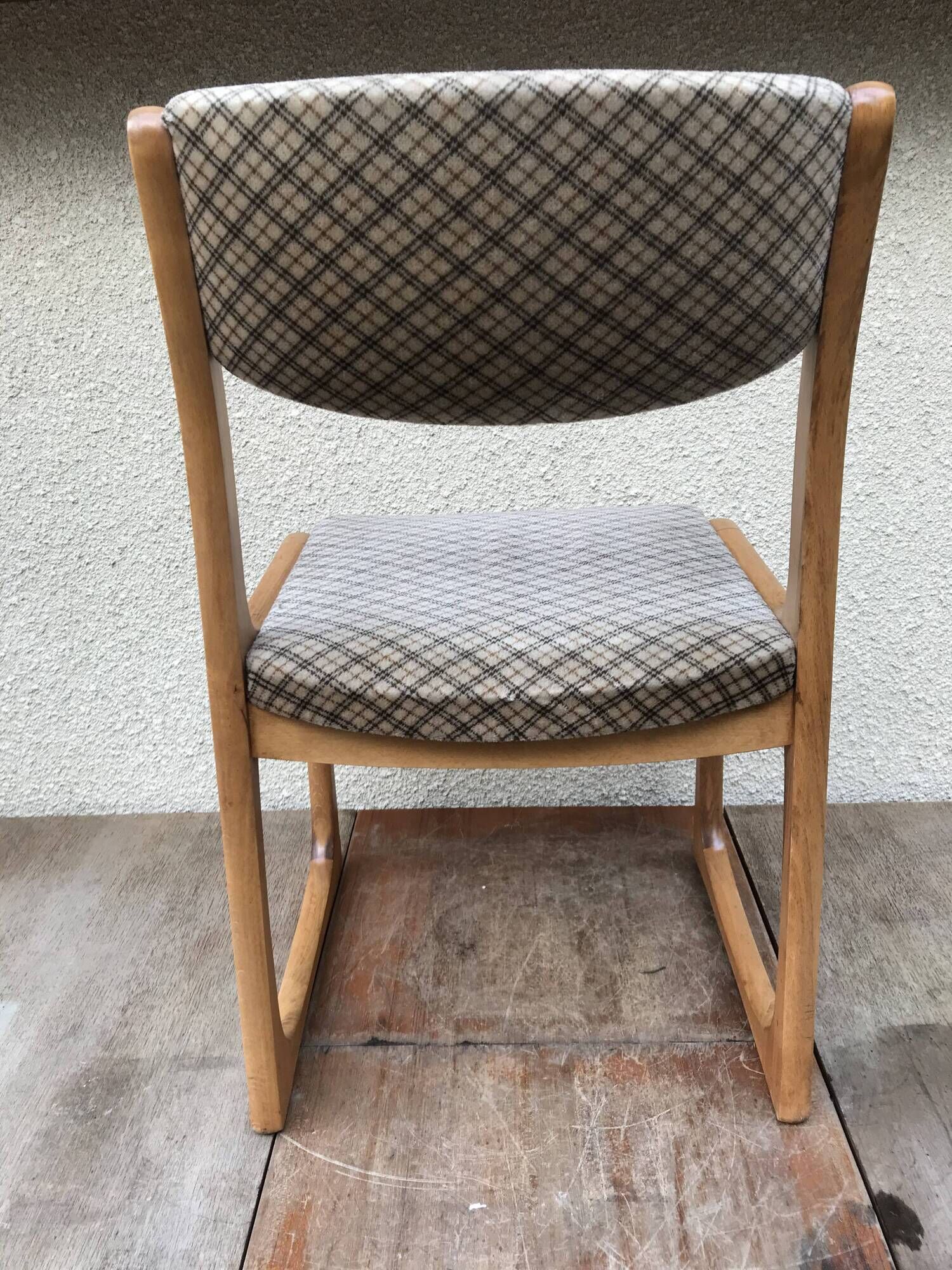 Set of 6 old Baumann chairs sled
