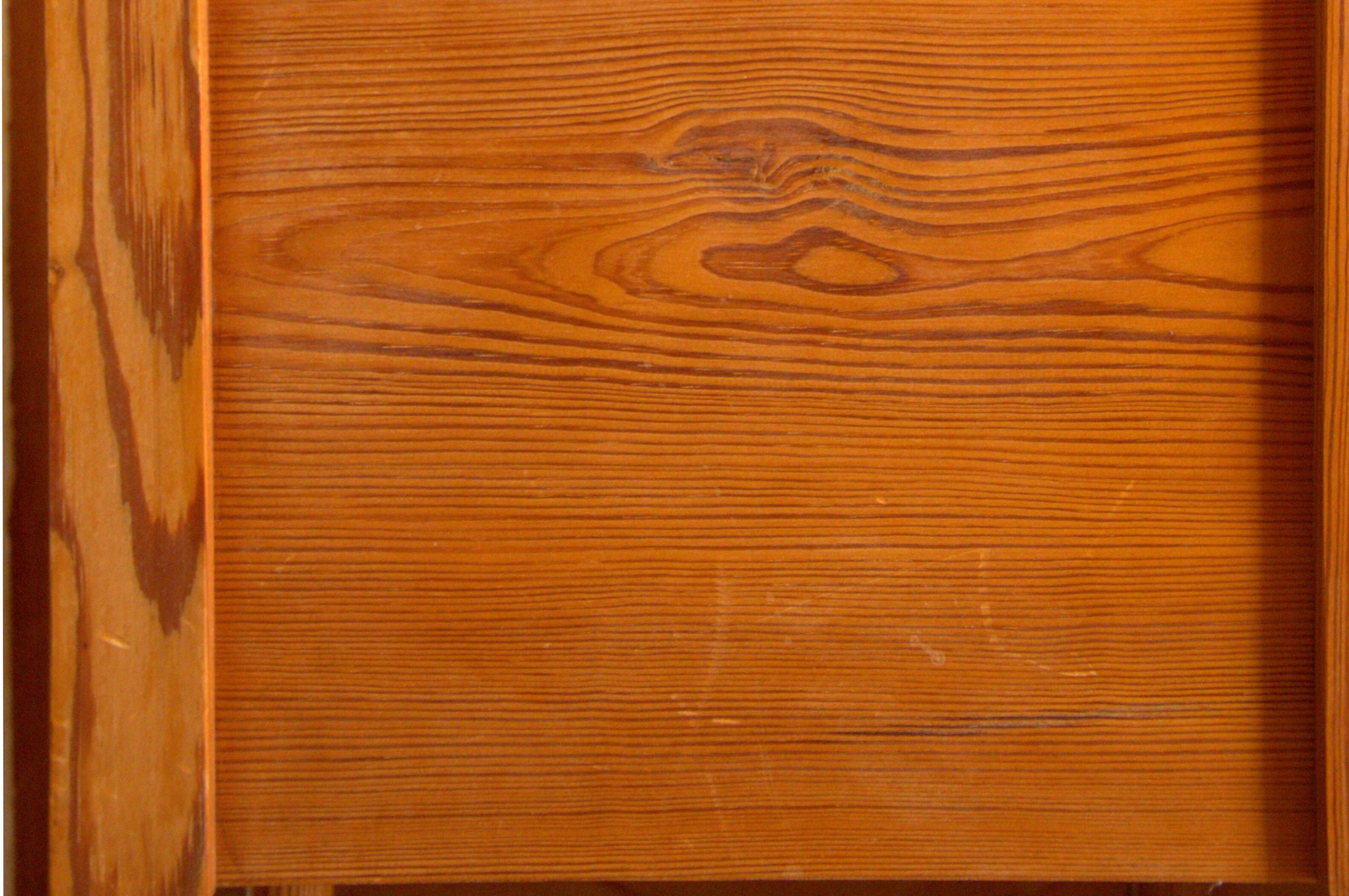 Nightstand in marked pine and marble, 37x81cm, 1940s, Art Deco, Gallé