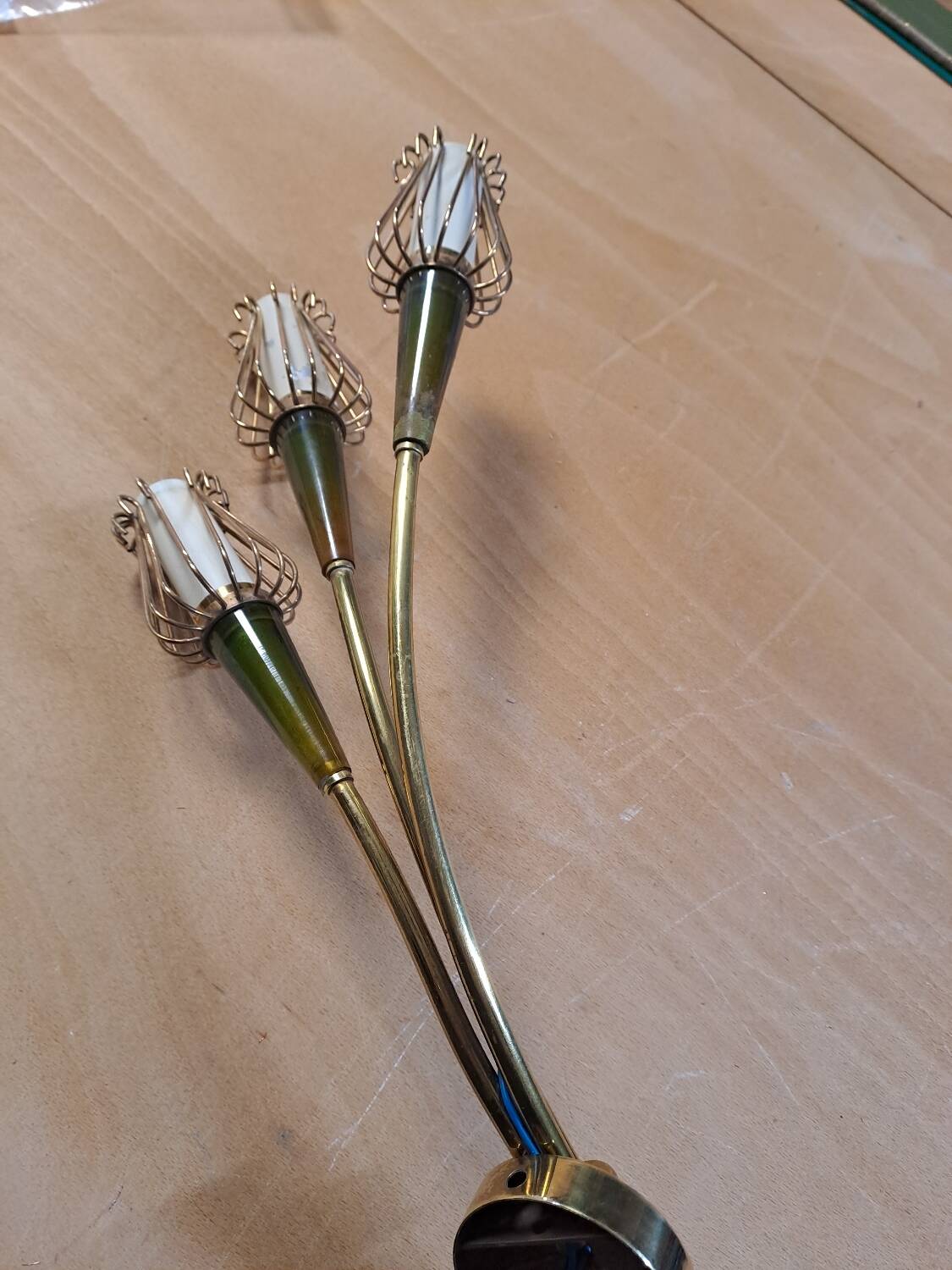 Art Deco wall light duo