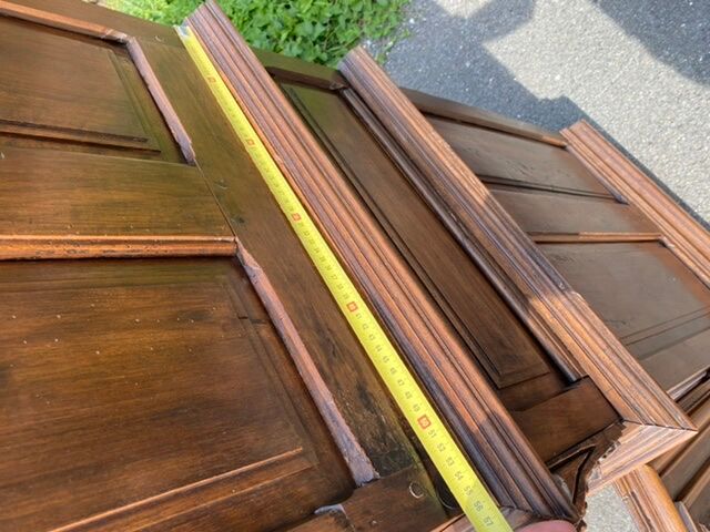 Meuble cabinet louis xiii double corps armoire renaissance ancien