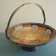 old silver metal basket cup silver metal basket