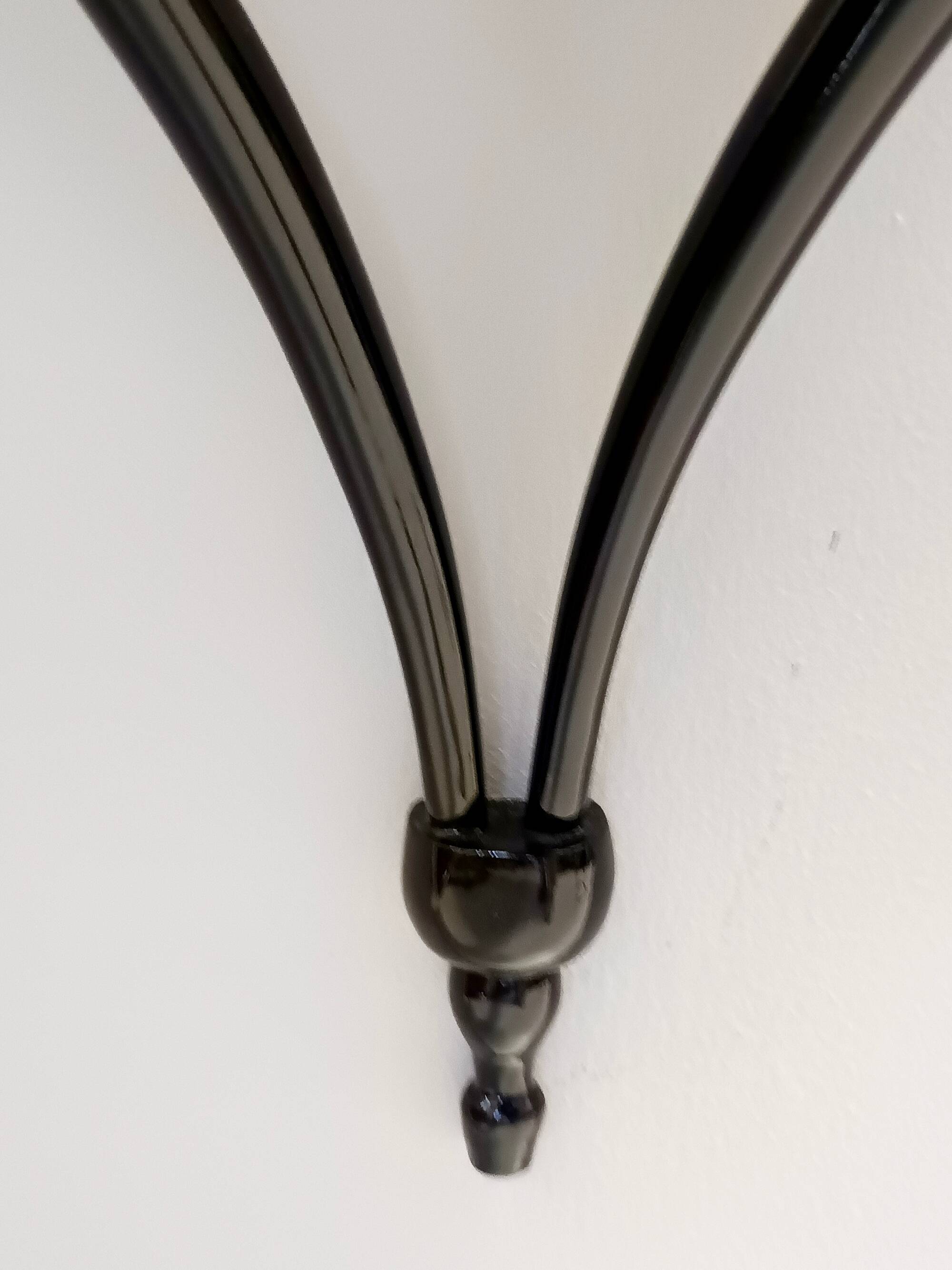 Pair of Black Wall-Mounted Console Tables / Nightstands attr. to Ulrich