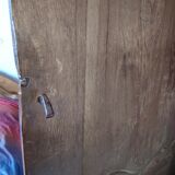 Solid oak cabinet and ironwork