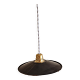 Black enamelled pendant lamp 1950