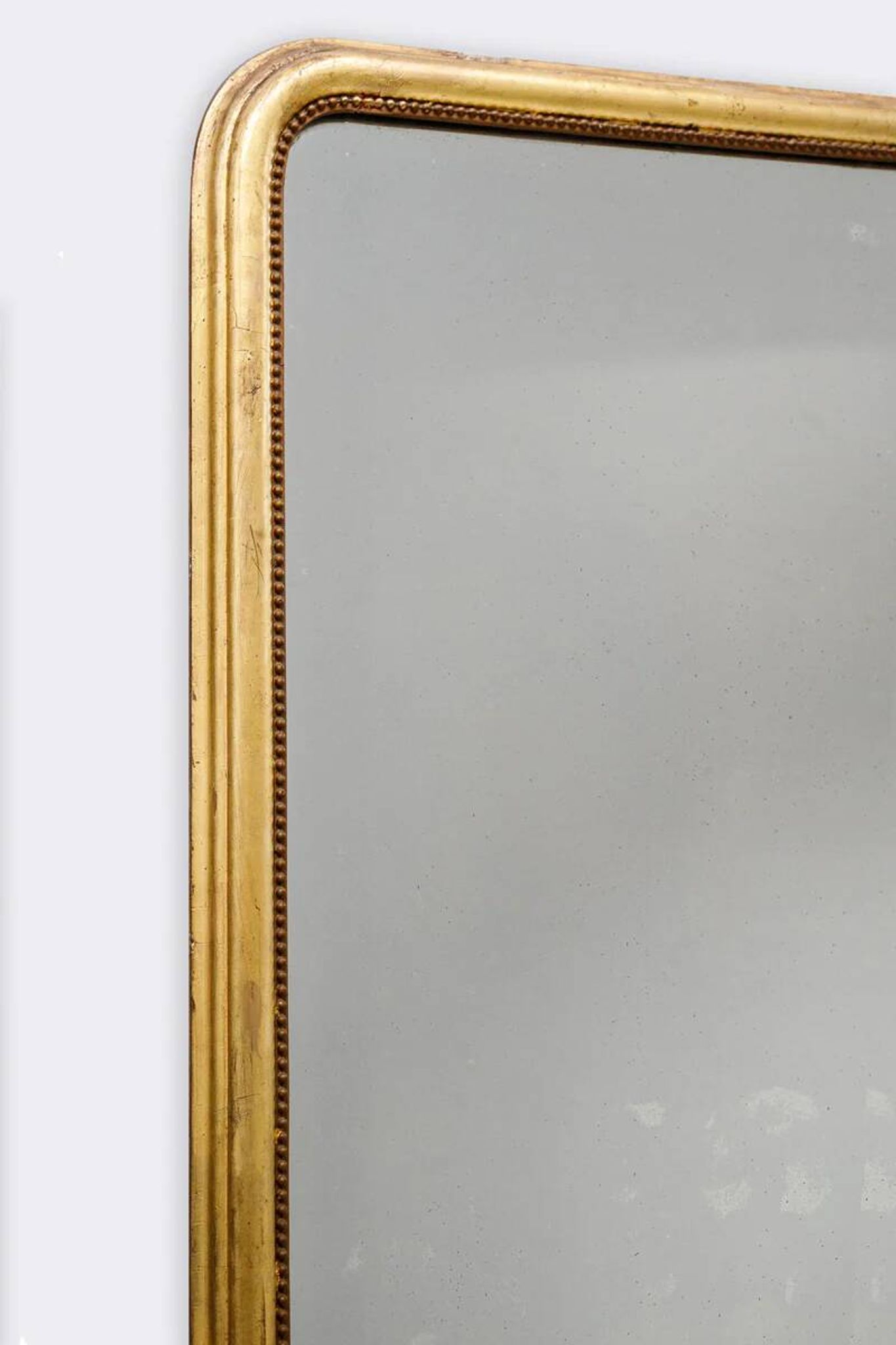 Miroir monumental Louis Philippe du XIXe siècle avec cadre fin