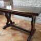 Dining table or library table known as "Monastery Table" or "Farm Table" in Neo-Gothic / Rustic style.