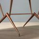 Vintage enamelled metal table, Italian design from the 1960s.
