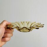 Vide-poche en verre soufflé translucide jaune