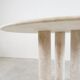 Round Italian travertine table from the 1970s