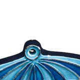 Mithé espelt mirror "cage" in nuanced blue made in 1970.