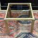Coffee table in oak with a glass top, dating from the 1950s