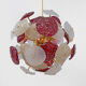 Murano Glass and Brass Sputnik Chandelier Cherry Red, White and Champagne