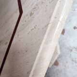 Octagonal travertine table