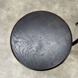 4 brutalist tripod bar stools, solid wood, 1950s