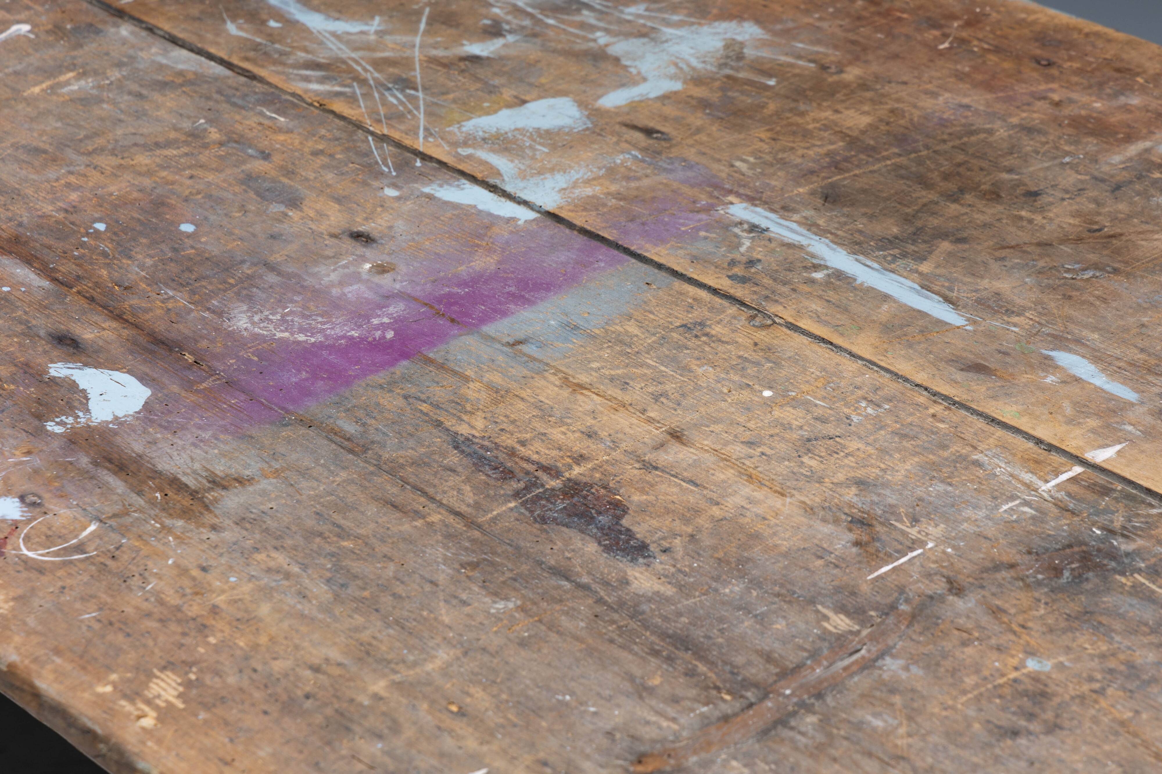 Rustic Primitive Farmhouse Dining Table, France, 19th Century
