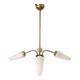 Brass chandelier with conical lampshades from the 1970s