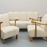 J. Halabala set of sofa and two armchairs, 1930