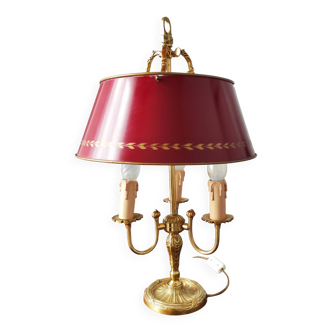 Lampe bouillotte 3 feux en bronze Maison Collange